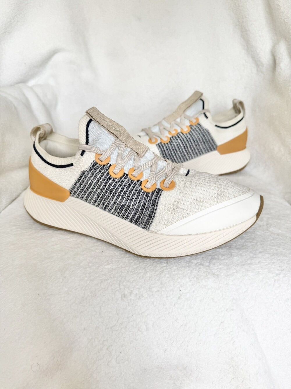 Allbirds Tree Glider Womens Size 10 Ivory Blue Athletic Running Shoes Sneakers